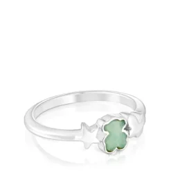 Anillo de plata y amazonita oso Bold Motif^TOUS Outlet