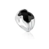 Anillo de plata y ónix facetado forma oso pequeño Color^TOUS Clearance