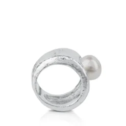 Anillo de plata y perla cultivada Duna^TOUS Sale