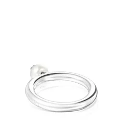 Anillo de plata y perla motivo oso Icon Pearl^TOUS Outlet