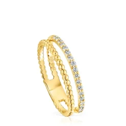 Anillo doble mediano de y diamantes Les Classiques^TOUS New