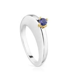 Anillo grande bicolor oval y iolita My Other Half^TOUS Discount