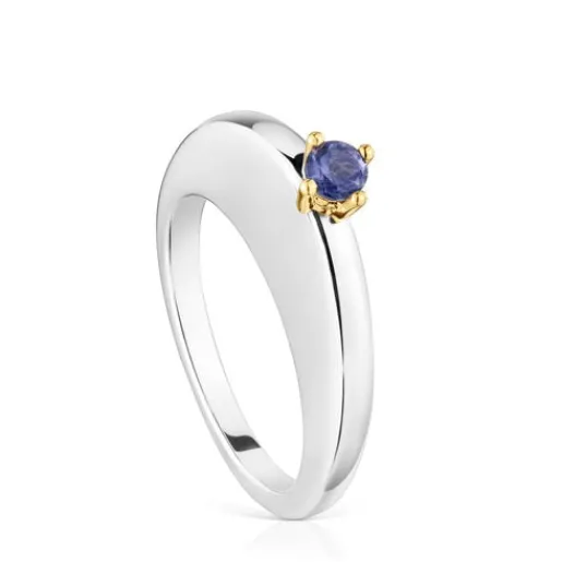Anillo grande bicolor oval y iolita My Other Half^TOUS Discount