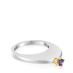 Anillo grande bicolor oval y iolita My Other Half^TOUS Discount