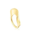 Anillo grande con baño de oro 18 kt sobre plata Gregal^TOUS Discount