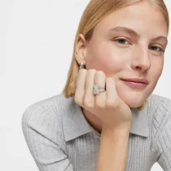 Anillo grande de plata con motivo oso Grain^TOUS Discount