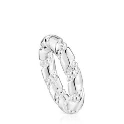 Anillo grande de plata Twisted^TOUS Sale