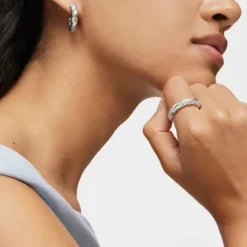 Anillo grande de plata Twisted^TOUS Sale