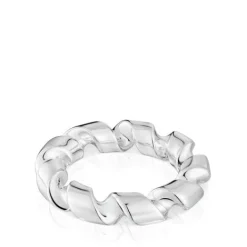 Anillo grande espiral de plata Twisted^TOUS Outlet
