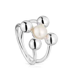 Anillo grande motivos de y perla cultivada Sugar Party^TOUS Hot