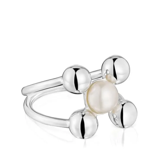 Anillo grande motivos de y perla cultivada Sugar Party^TOUS Hot