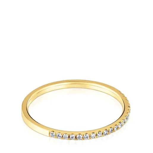 Anillo media alianza pequeña de con diamantes Les Classiques^TOUS Sale