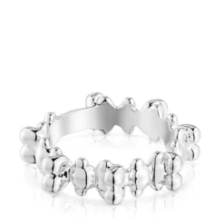 Anillo mediano de plata motivos oso Bold Bear^TOUS Hot