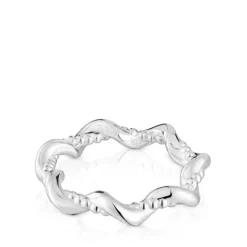 Anillo mediano de plata Twisted^TOUS Online