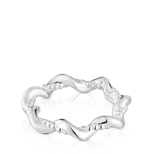 Anillo mediano de plata Twisted^TOUS Online