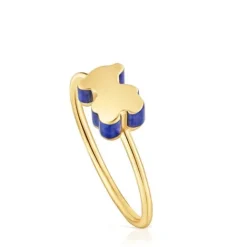 Anillo motivo oso de oro y lapislázuli 1950^TOUS Outlet