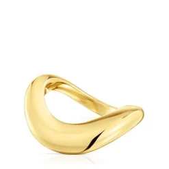 Anillo pequeño con baño de oro de 18 kt sobre plata Galia Basics^TOUS Online