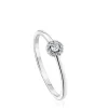 Anillo pequeño de oro blanco y diamantes Les Classiques^TOUS