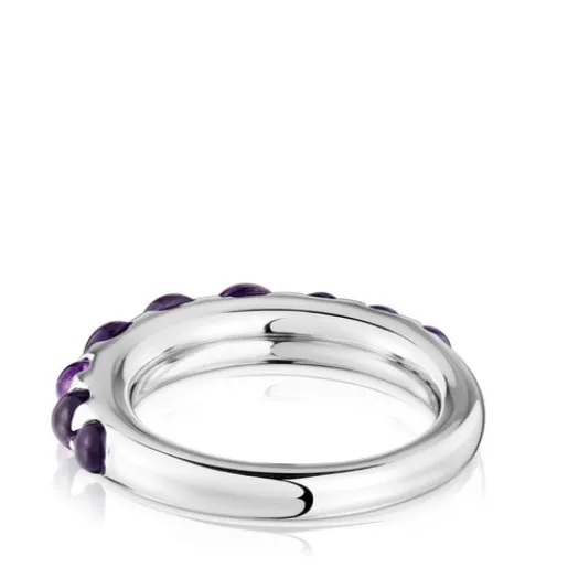 Anillo pequeño de plata y amatista Sugar Party^TOUS Outlet