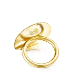 Anillo pétalo con baño de oro 18 kt sobre plata Nenufar^TOUS New