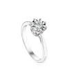 Anillo rosetón grande de oro blanco y diamantes 0.20ct Les Classiques^TOUS Clearance