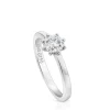 Anillo rosetón pequeño de oro blanco y diamantes 0.10ct Les Classiques^TOUS Best