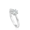 Anillo rosetón pequeño de oro blanco y diamantes 0.10ct Les Classiques^TOUS Best
