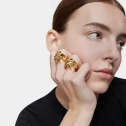 Anillo sello con baño de oro 18 kt sobre plata y prasiolita Galia^TOUS Best