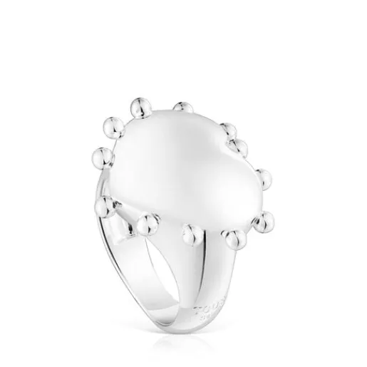 Anillo sello de plata corazón San Valentín^TOUS Discount