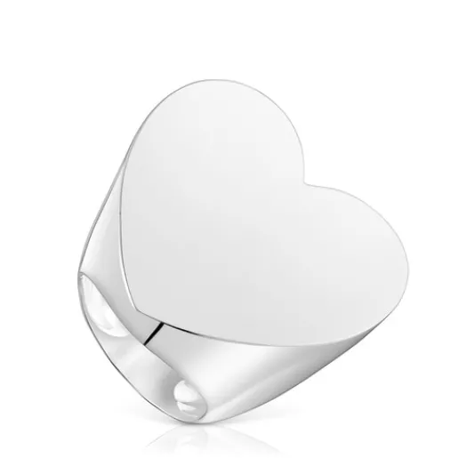 Anillo sello grande de plata corazón Sweet Dolls^TOUS Best