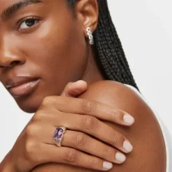 Anillo sello oso de y amatista Bold Motif^TOUS
