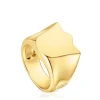 Anillo sello tulipa con baño de oro 18 kt sobre plata Sweet Dolls^TOUS Discount