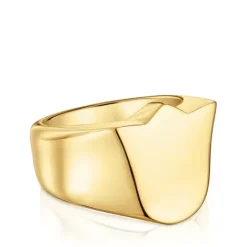 Anillo sello tulipa con baño de oro 18 kt sobre plata Sweet Dolls^TOUS Discount