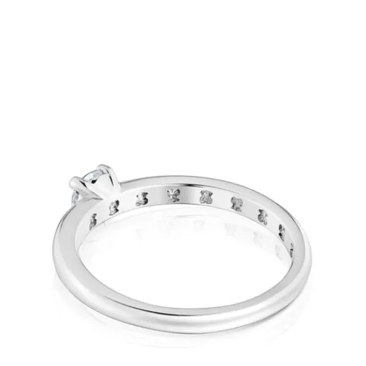 Anillo solitario de platino con diamante talla brillante creado en laboratorio Les Classiques LGD^TOUS Hot
