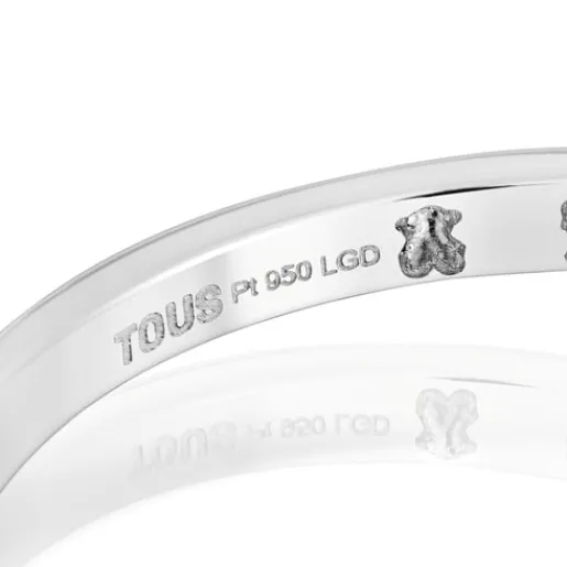 Anillo solitario de platino con diamante talla pera creado en laboratorio Les Classiques LGD^TOUS Sale