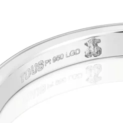 Anillo solitario de platino con diamante talla esmeralda creado en laboratorio Les Classiques LGD^TOUS Outlet