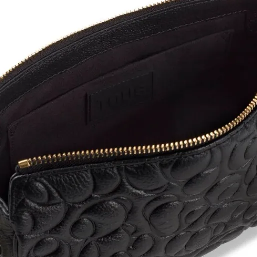Bandolera grande de piel negra Greta^TOUS Sale