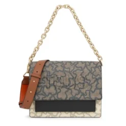 Bandolera mediana Audree Chain negra y beige Kaos Icon^TOUS New