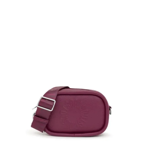 Bandolera reporter de piel burdeos Miranda^TOUS New