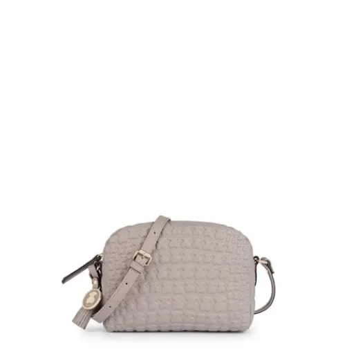 Bandolera Sherton de Piel en color topo^TOUS New