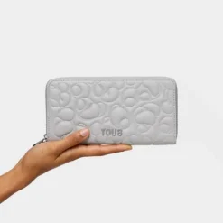 Billetera de piel gris Greta^TOUS Outlet
