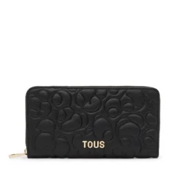 Billetera de piel negra Greta^TOUS