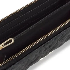 Billetera de piel negra Greta^TOUS