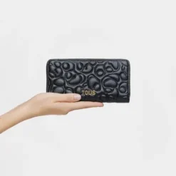Billetera de piel negra Greta^TOUS