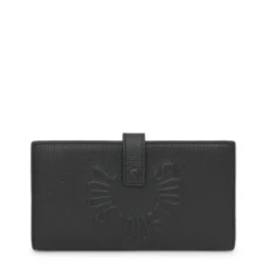 Billetera grande Flap de piel negra Miranda^TOUS New