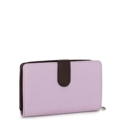 Billetera mediana malva New Dubai Saffiano^TOUS