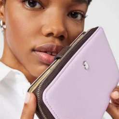 Billetera mediana malva New Dubai Saffiano^TOUS