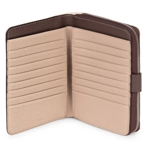Billetera mediana New Dubai marrón y beige^TOUS Clearance