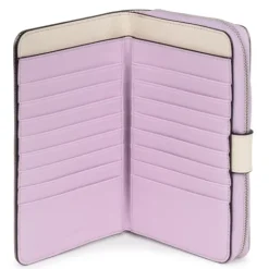 Billetera mediana plateada New Dubai Saffiano^TOUS