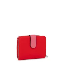Billetera pequeña roja New Dubai Saffiano^TOUS